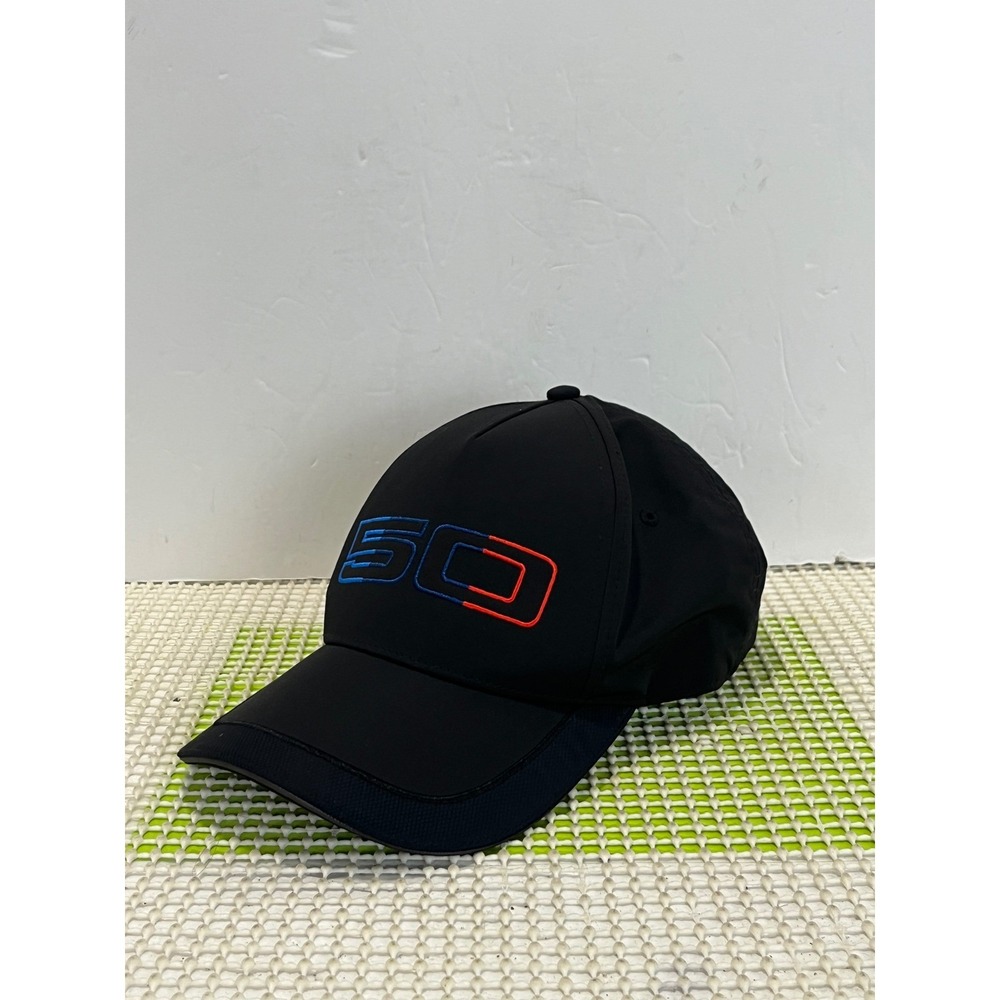 BMW Motorsports 50 years Puma Men's Black Cap Adjustable Hat Strap-back Cap EUC